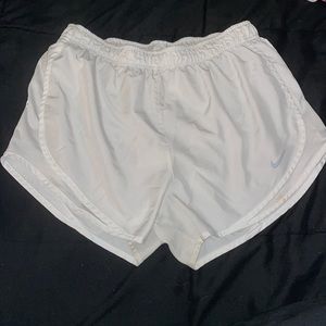 white nike shorts